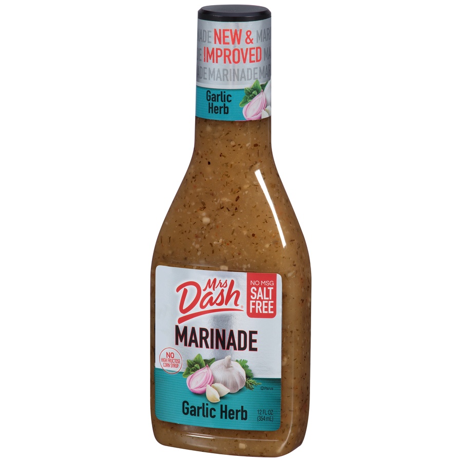 slide 3 of 8, Mrs. Dash Salt Free Garlic Herb Marinade, 12 oz