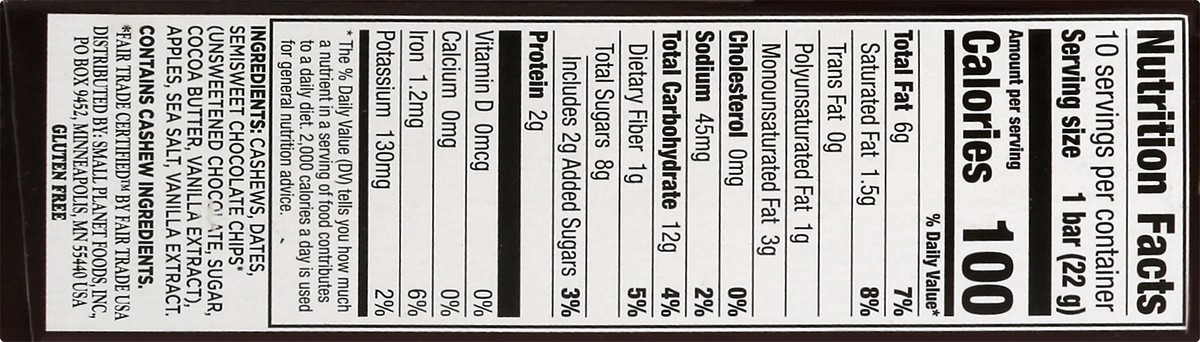 slide 3 of 10, LÄRABAR Chocolate Chip Cookie Dough Mini Bars, Gluten Free Vegan Bar, 10 ct, 10 ct