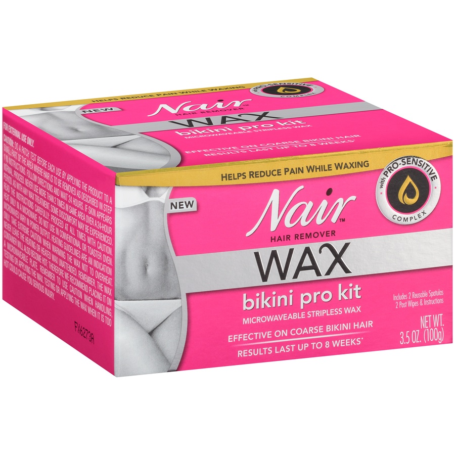 slide 2 of 7, Nair Hair Remover Wax Bikini Pro Kit, 3.5 oz