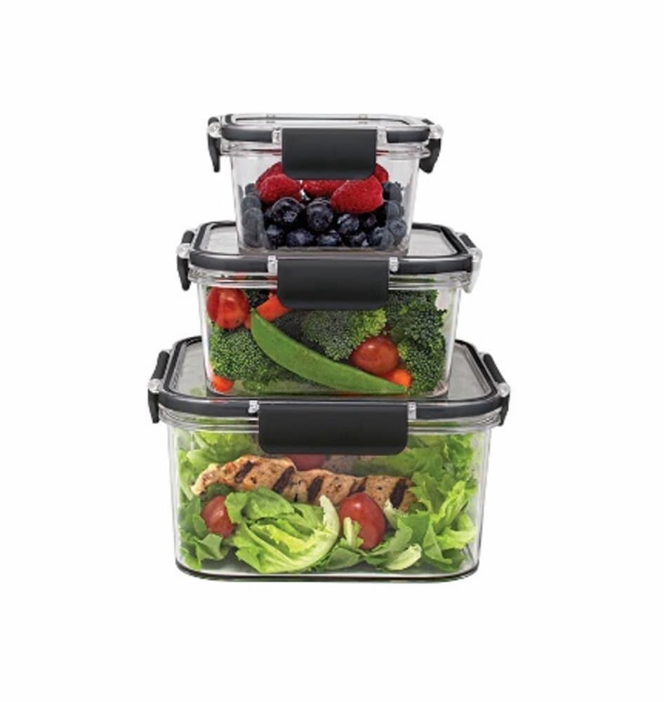 slide 1 of 1, Alta Round Airtite Containers, 3 ct
