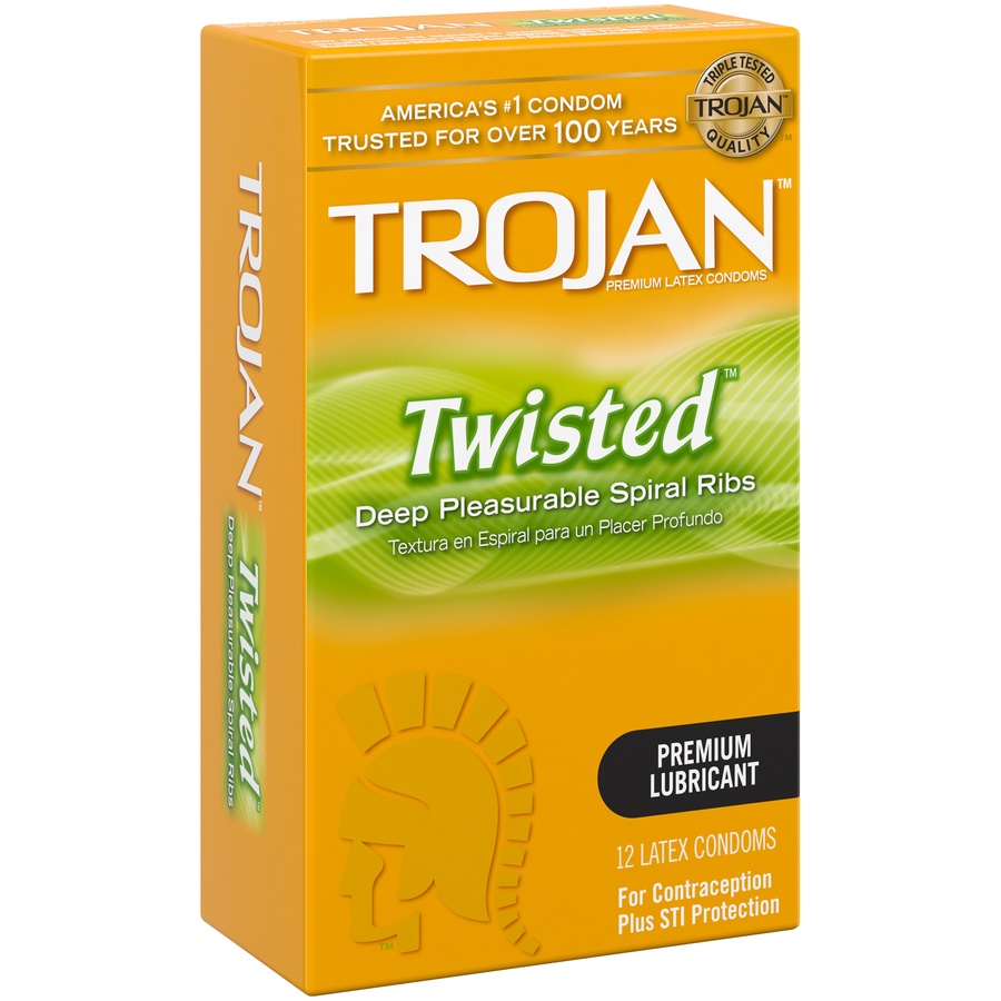 slide 2 of 4, Trojan Condoms, Premium Latex, Premium Lubricant, 12 ct