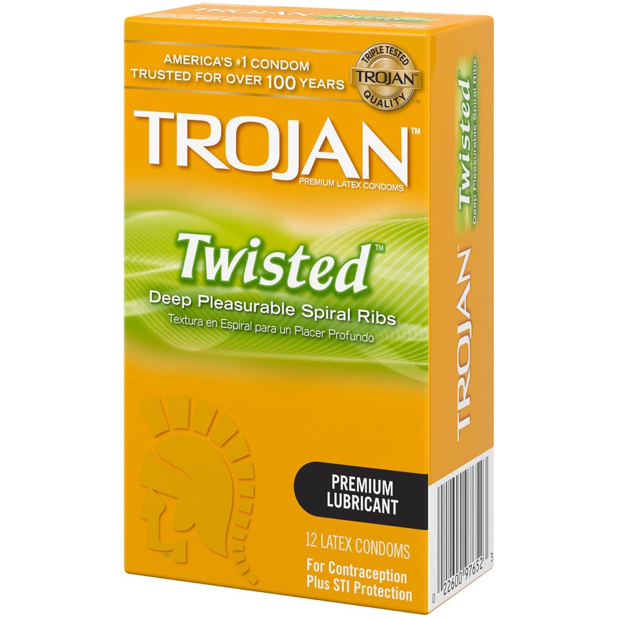 slide 3 of 4, Trojan Condoms, Premium Latex, Premium Lubricant, 12 ct