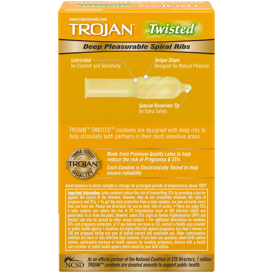 slide 4 of 4, Trojan Condoms, Premium Latex, Premium Lubricant, 12 ct