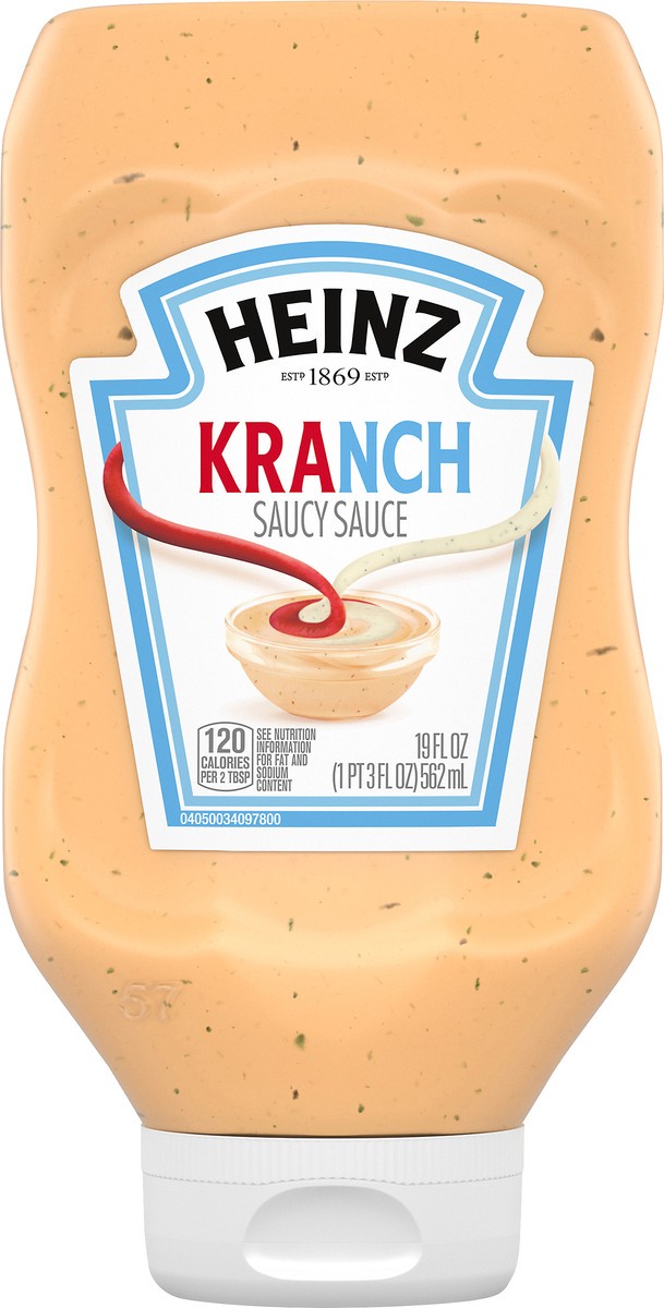 slide 7 of 9, Heinz Kranch Ketchup & Ranch Sauce, 19 fl oz Bottle, 19 fl oz