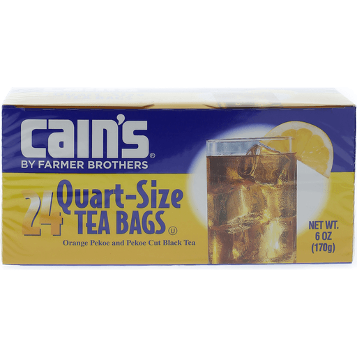 slide 1 of 1, Cain's Quart Size Tea Bags, 24 ct