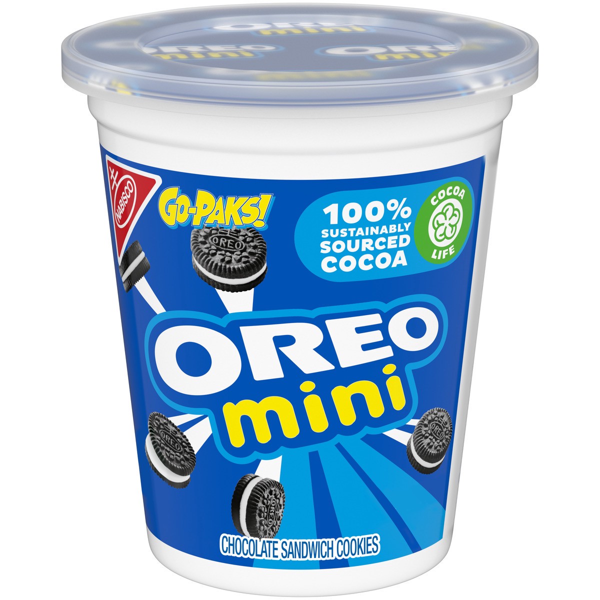 slide 9 of 14, OREO Mini Chocolate Sandwich Cookies, Go-Paks, 3.5 oz Cup, 3.5 oz