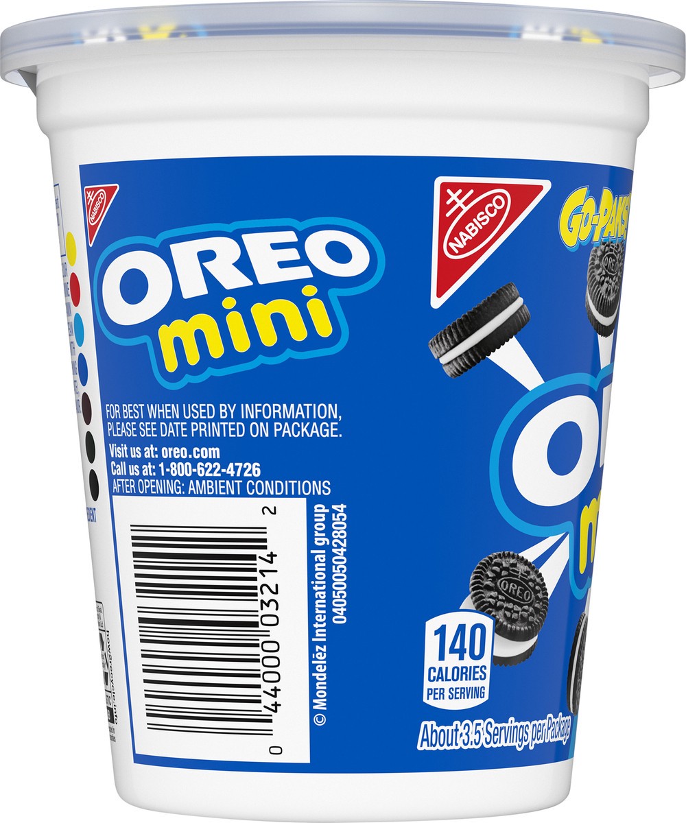 slide 8 of 14, OREO Mini Chocolate Sandwich Cookies, Go-Paks, 3.5 oz Cup, 3.5 oz