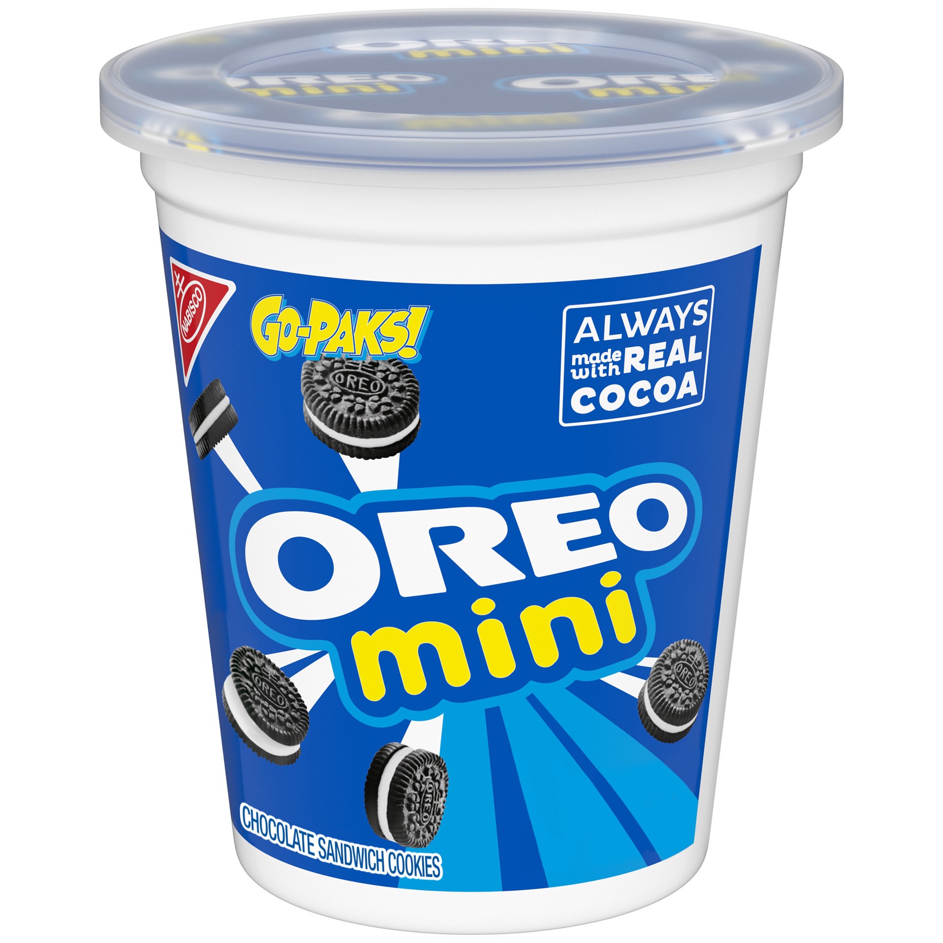 slide 1 of 14, OREO Mini Chocolate Sandwich Cookies, Go-Paks, 3.5 oz Cup, 3.5 oz