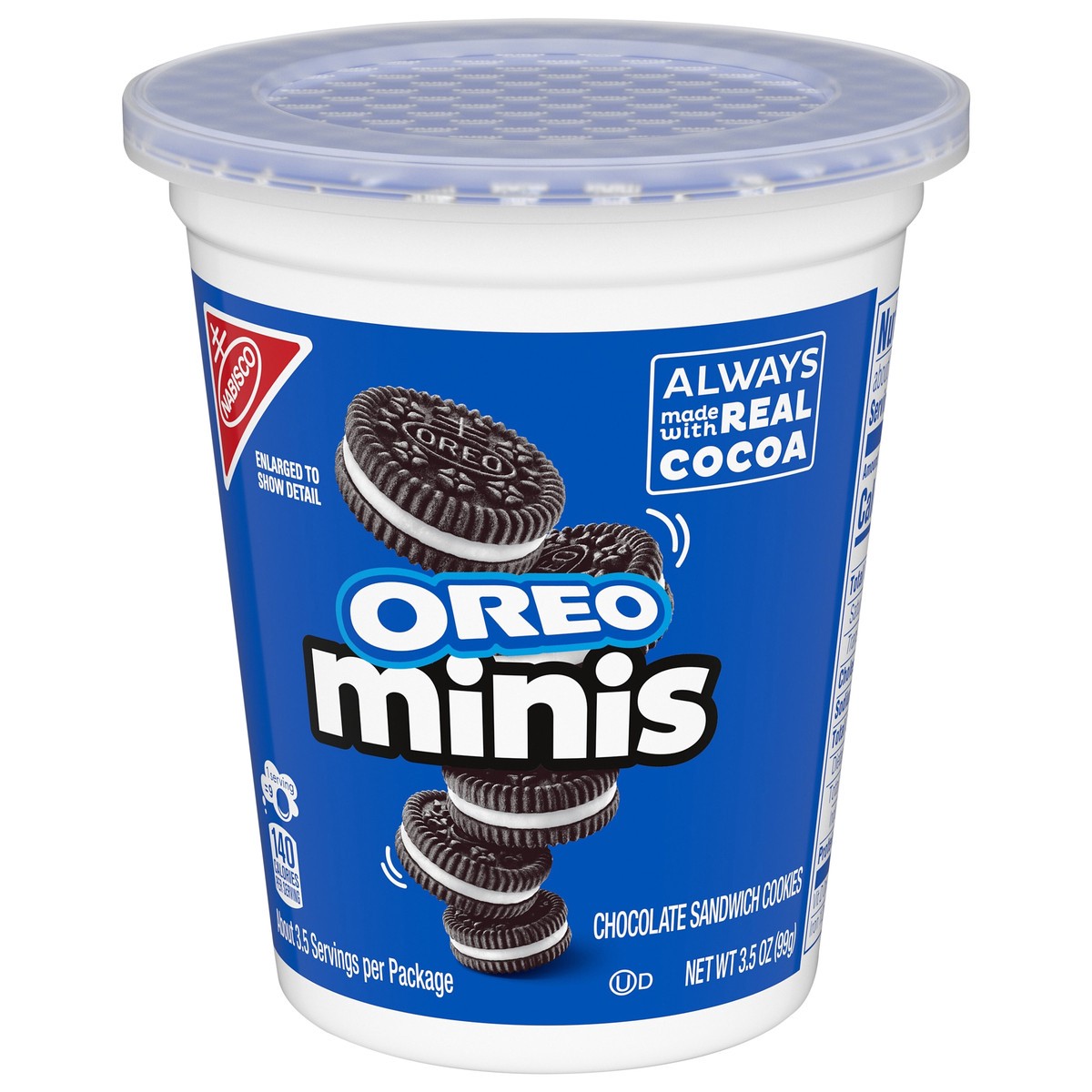 slide 1 of 14, OREO Minis Chocolate Sandwich Cookies, 3.5 oz Snack Cup, 3.5 oz
