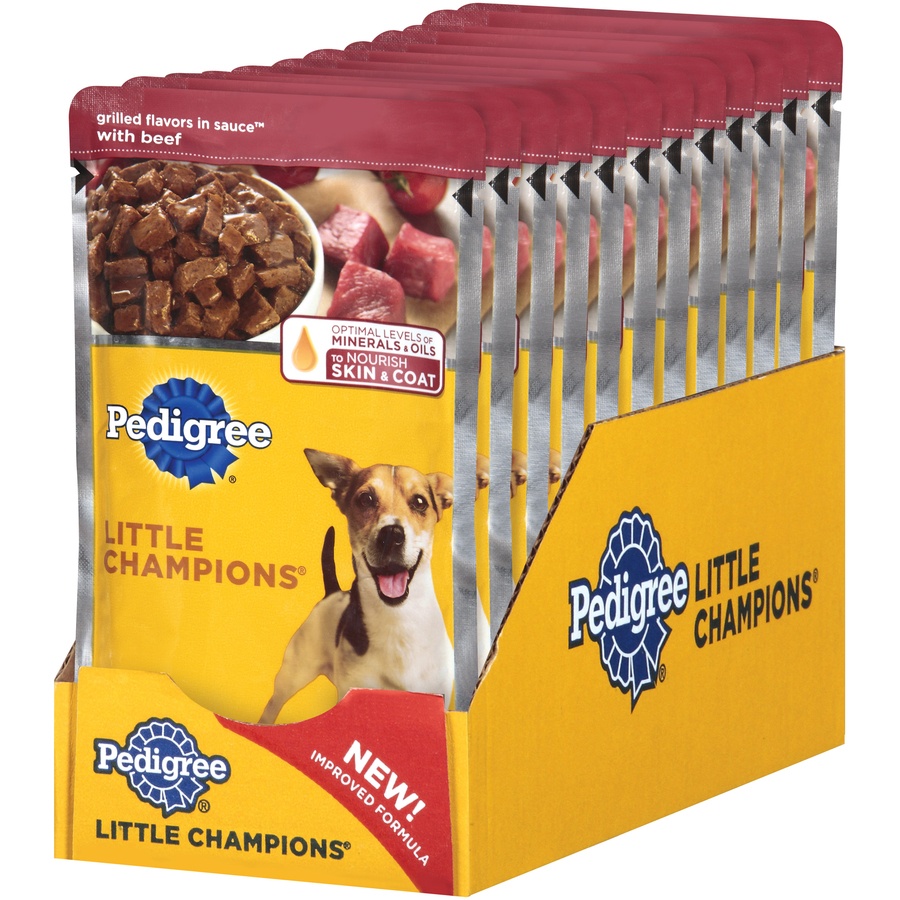 slide 3 of 3, Pedigree Lit Champ Beefcut, 5.3 oz