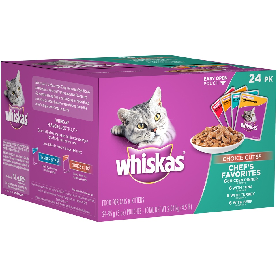 slide 2 of 9, Whiskas Food for Cats & Kittens 24 ea, 24 ct