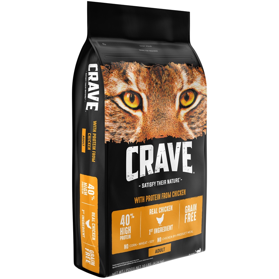 slide 2 of 9, CRAVE Dry Cat Food Chicken, 10 lb