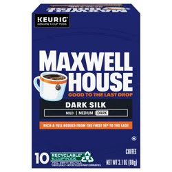 Maxwell House Dark Silk Dark Roast K-Cup Coffee Pods, 10 ct Box