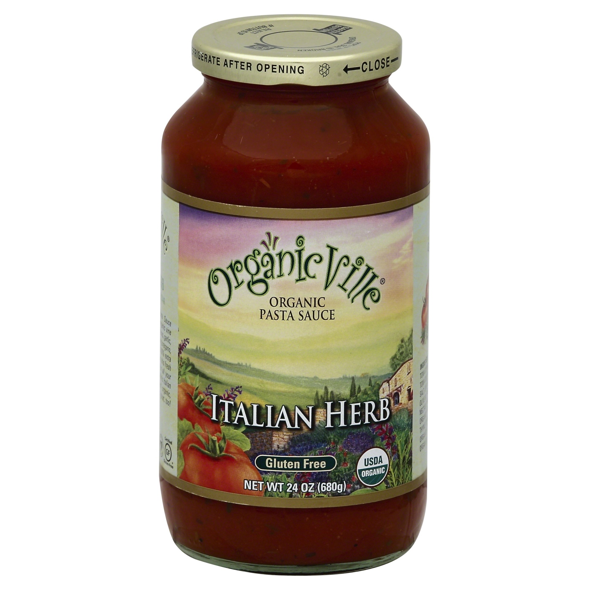 slide 1 of 2, Organicville Italian Herb Pasta Sauce, 24 oz