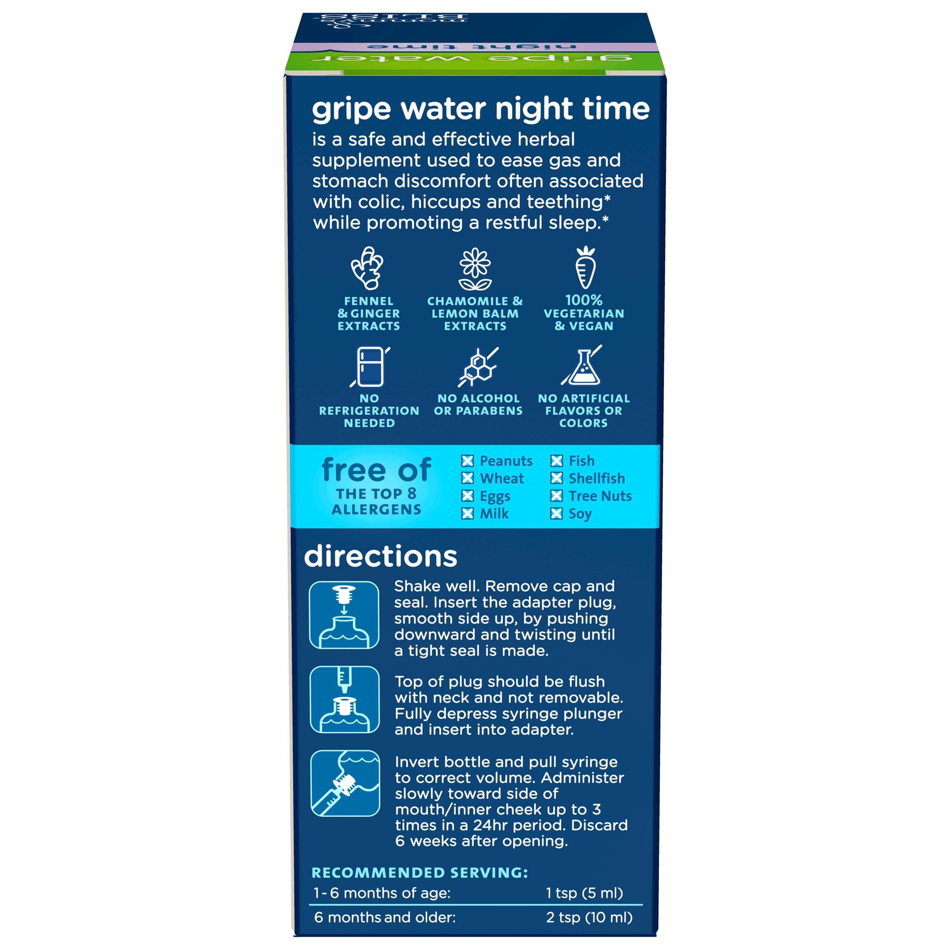 slide 11 of 15, Mommy's Bliss Age 1 Month+ Night Time Gripe Water 4 fl oz, 4 fl oz