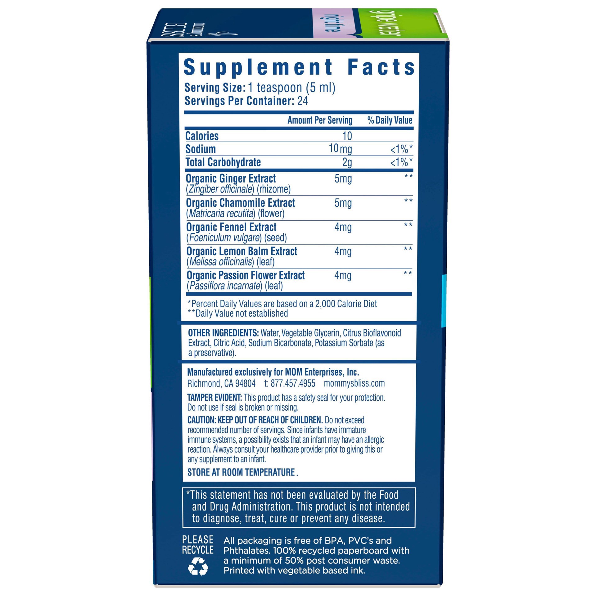 slide 7 of 15, Mommy's Bliss Age 1 Month+ Night Time Gripe Water 4 fl oz, 4 fl oz