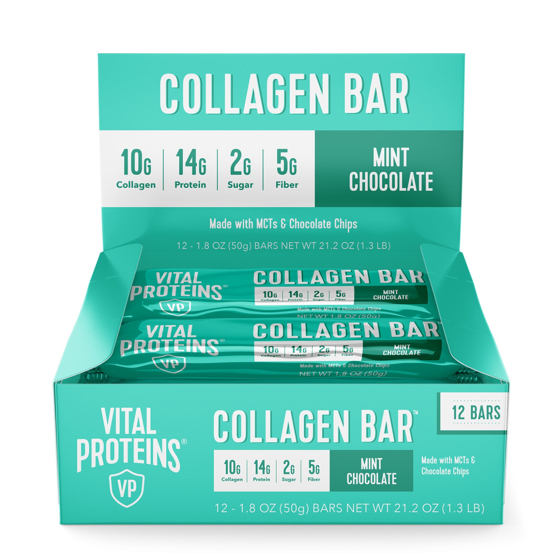 slide 1 of 1, Vital Proteins Collagen Bar - Mint Chocolate, 12 ct