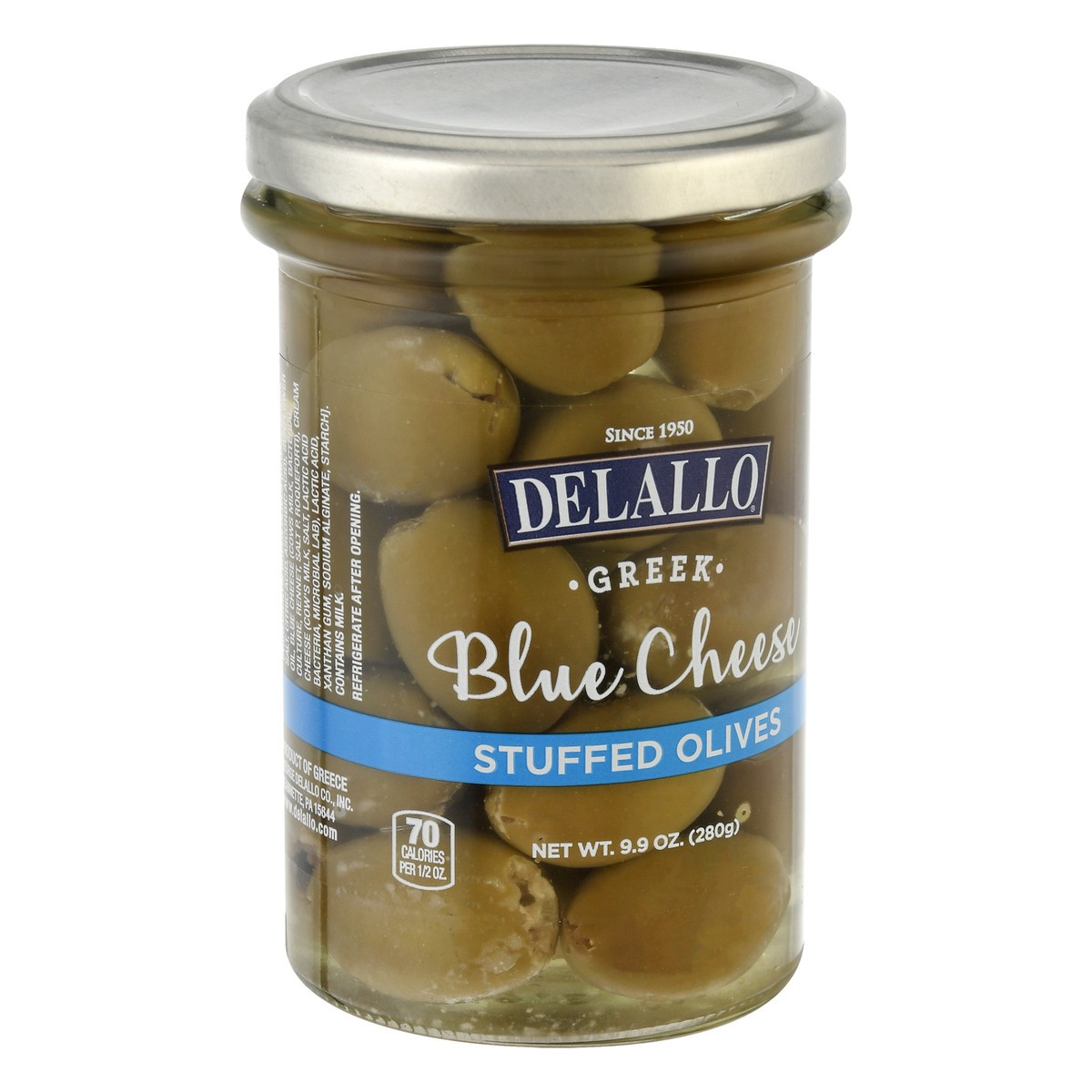 slide 2 of 10, DeLallo Blue Cheese Stuffed Olives, 