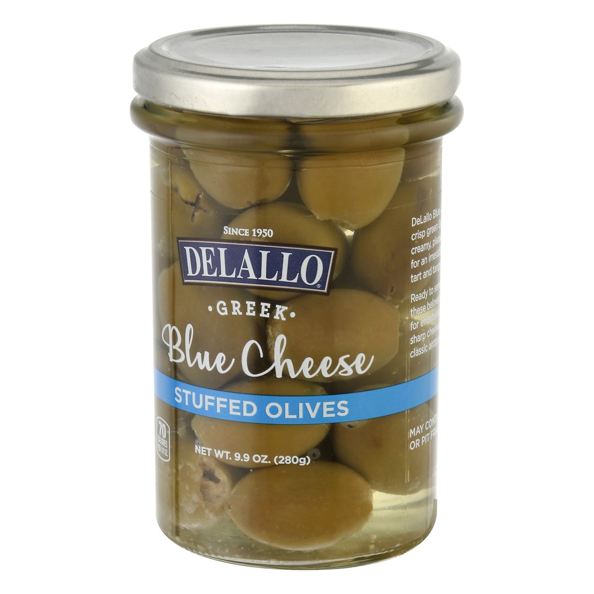 slide 3 of 10, DeLallo Blue Cheese Stuffed Olives, 