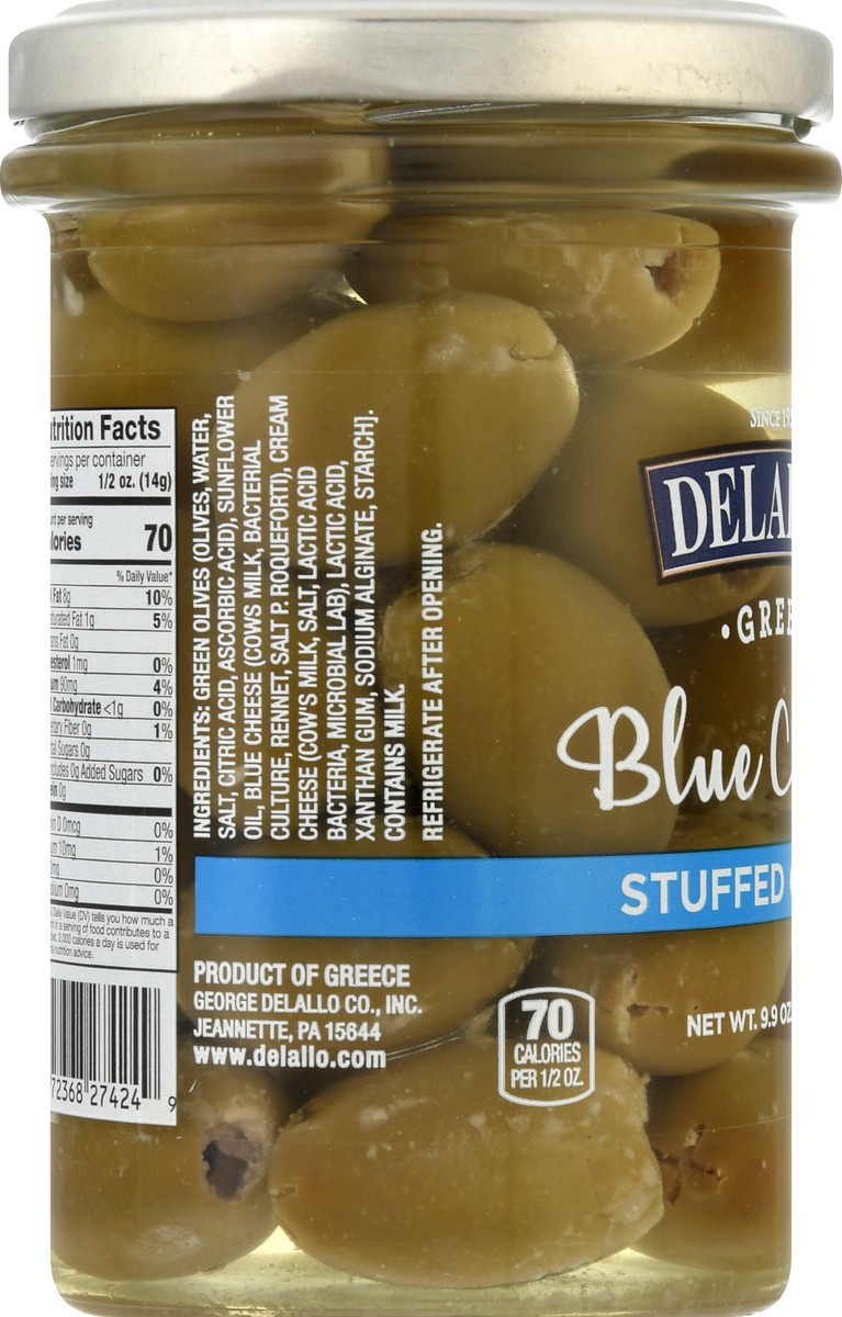 slide 7 of 10, DeLallo Blue Cheese Stuffed Olives, 