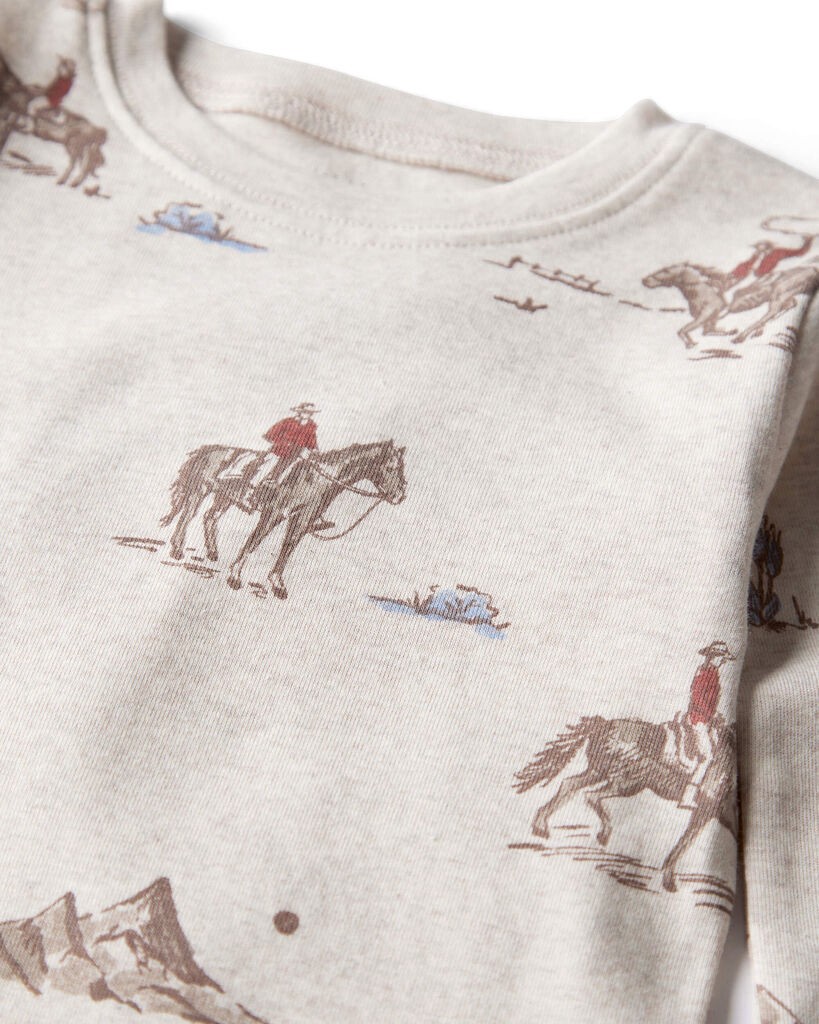 slide 3 of 3, Littleplanet Toddler Organic Cotton Pajamas in Western Rodeo Print Western Rodeo 4T, 1 ct