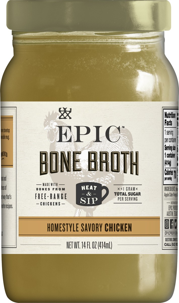 slide 6 of 9, Epic Bone Broth Homestyle Chicken, 14 oz