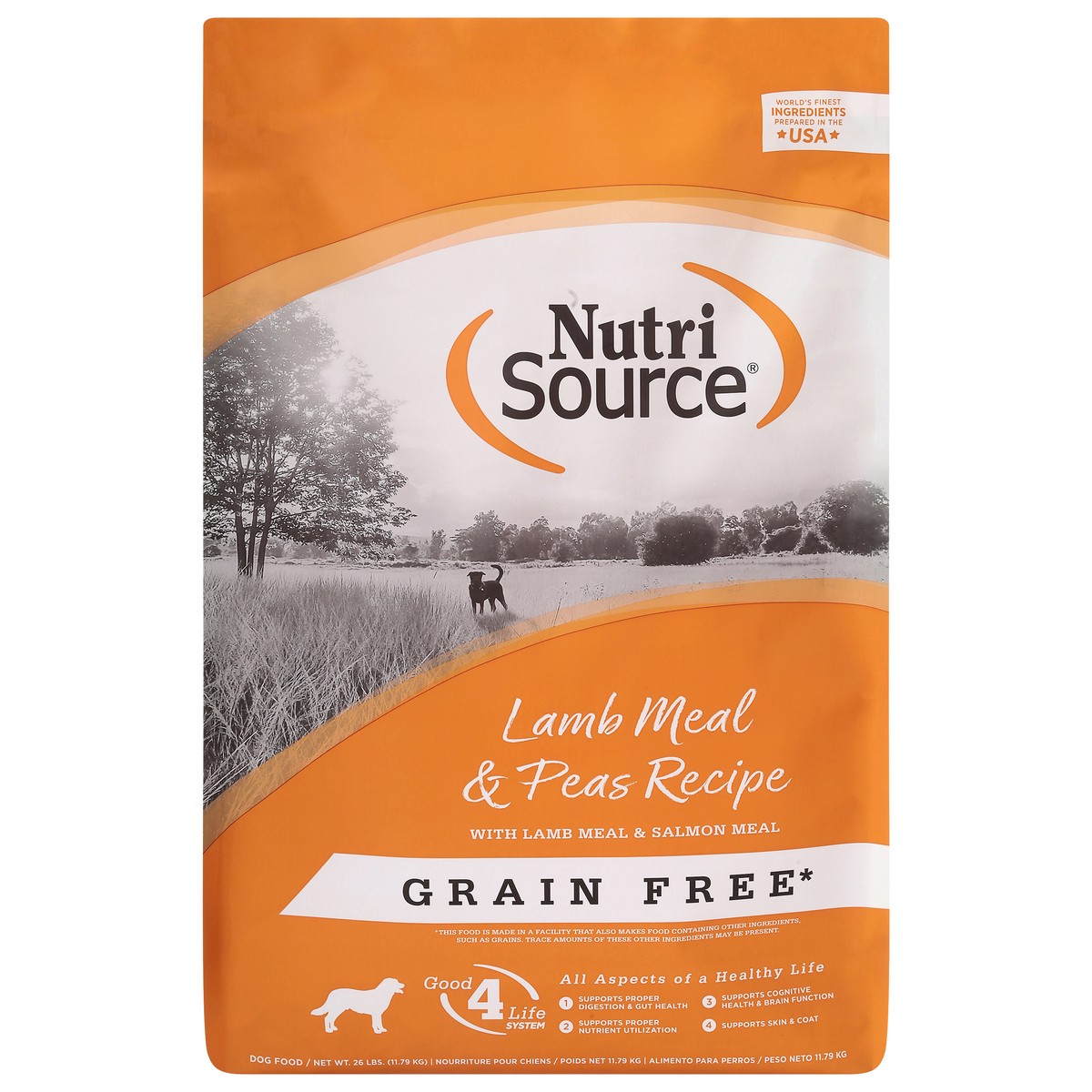 slide 15 of 15, NutriSource Grain Free Lamb Meal & Peas Recipe Dog Food 26 lb, 26 lb