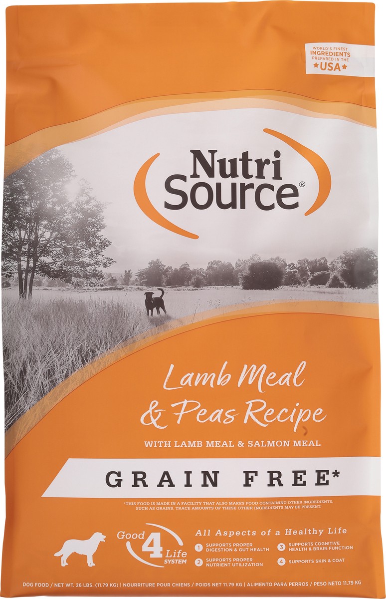 slide 4 of 15, NutriSource Grain Free Lamb Meal & Peas Recipe Dog Food 26 lb, 26 lb