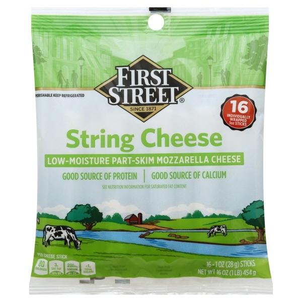 slide 1 of 1, First Street String Cheese, 16 ct; 1 oz