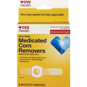 slide 1 of 1, CVS Health One Step Medicated Corn Removers Maximum Strength, 6 ct