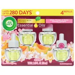 Air Wick White Flowers & Melon Summer Delights Scented Oil Refills 4 Each