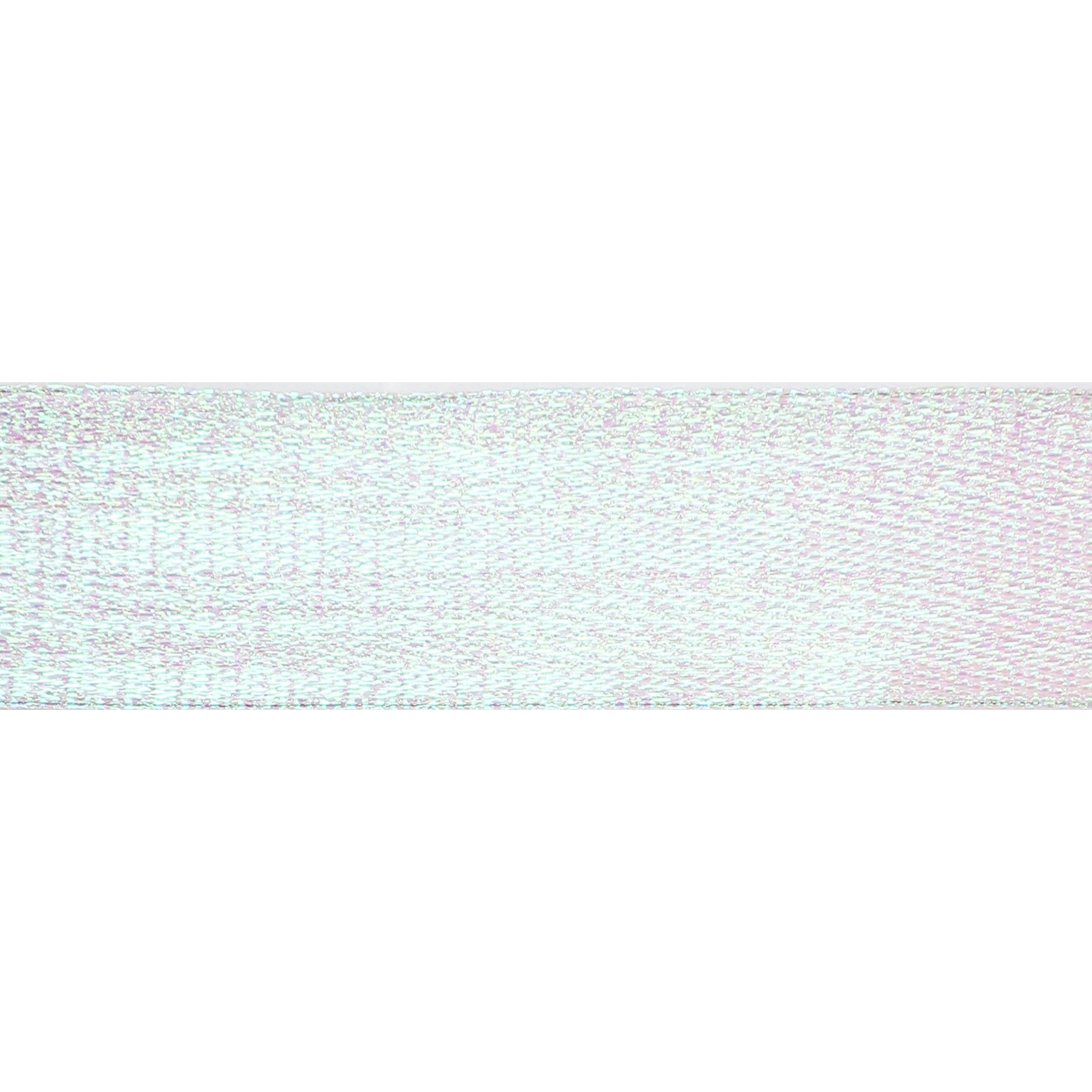 slide 3 of 4, 1.5" X 3yd. White Iridescent Wired Metallic Ribbon By Celebrate It 360°, 1.5 in x 3 yd