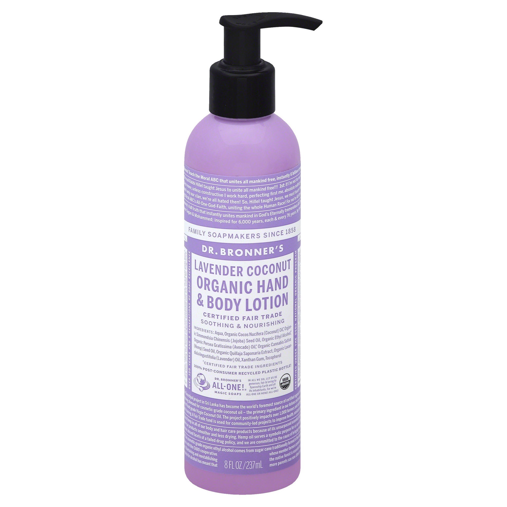 slide 1 of 2, Dr. Bronner's Organic Hand & Body Lotion Lavender Coconut, 8 fl oz