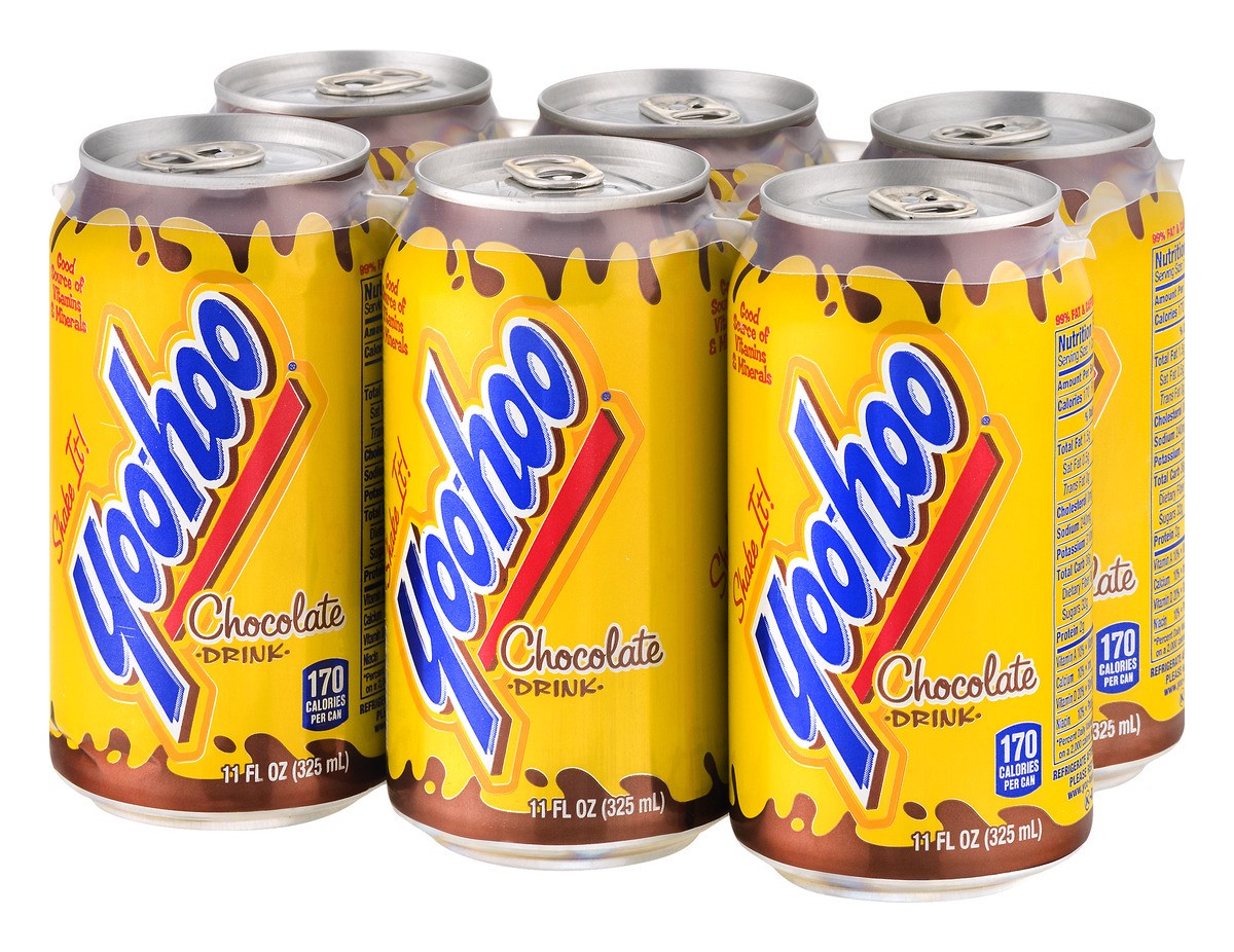 slide 4 of 9, Yoo-hoo Chocolate Drink, 11 fl oz cans, 6 pack, 6 ct