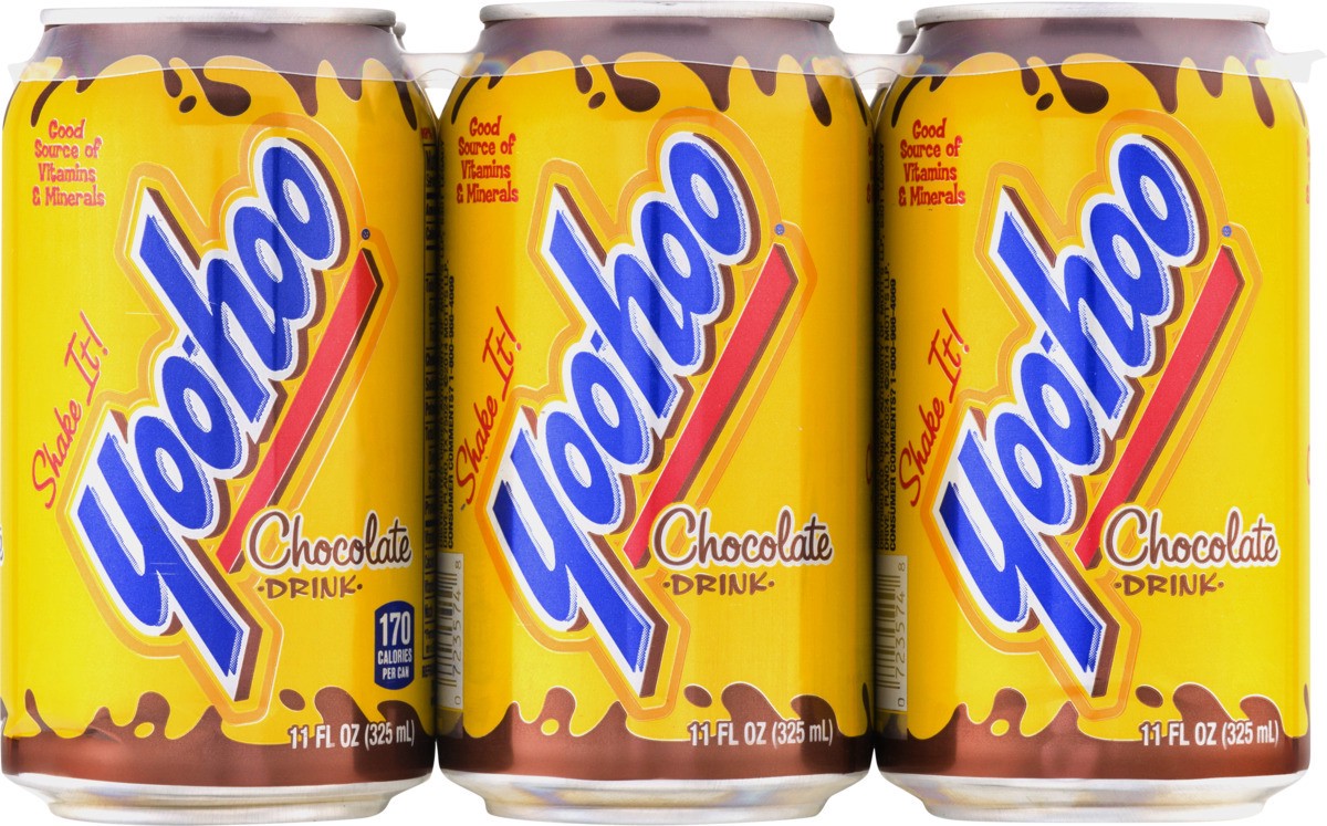slide 9 of 9, Yoo-hoo Chocolate Drink, 11 fl oz cans, 6 pack, 6 ct