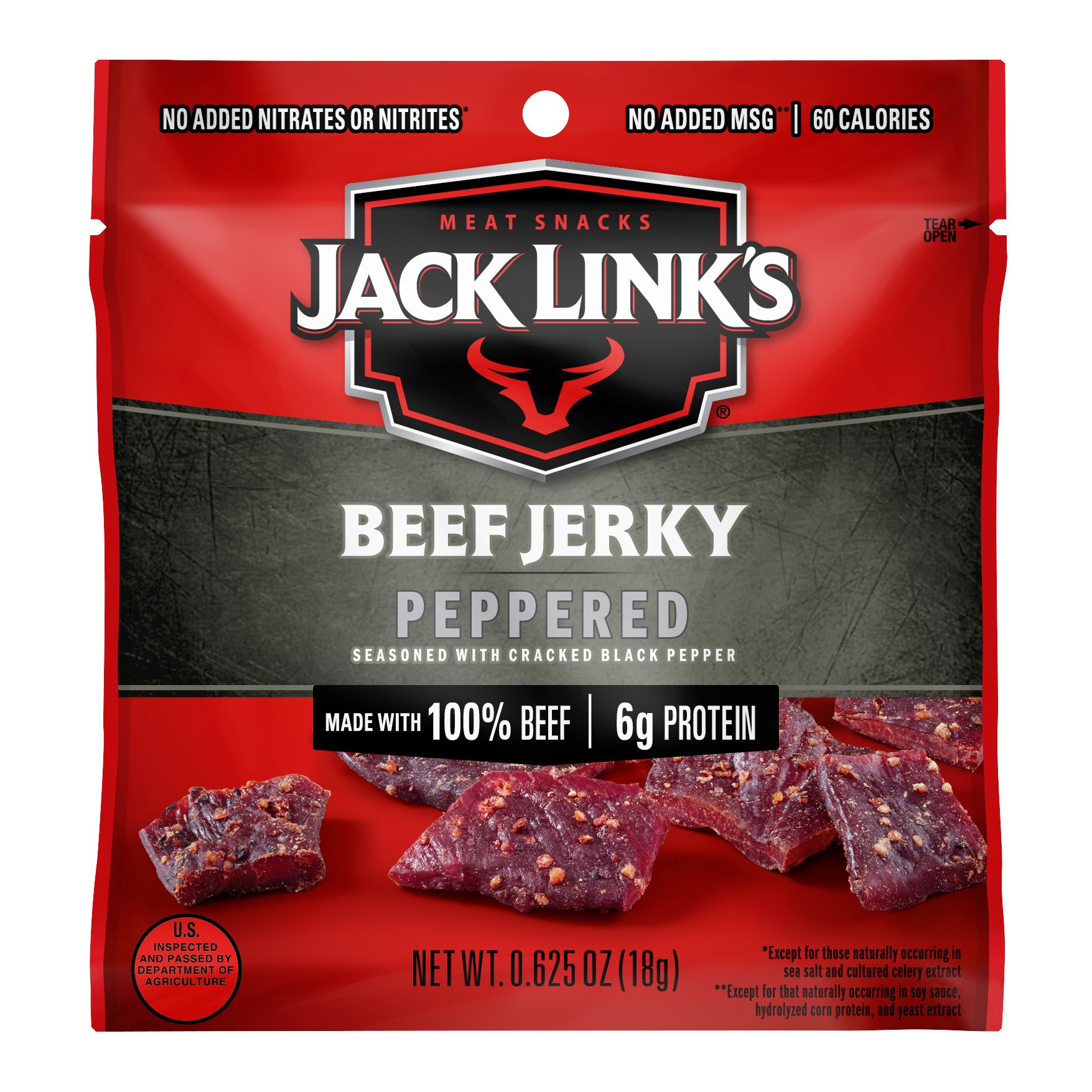 slide 1 of 14, Jack Links Peppered Beef Jerky 0.62 Ounces 1 Each, 0.6 oz