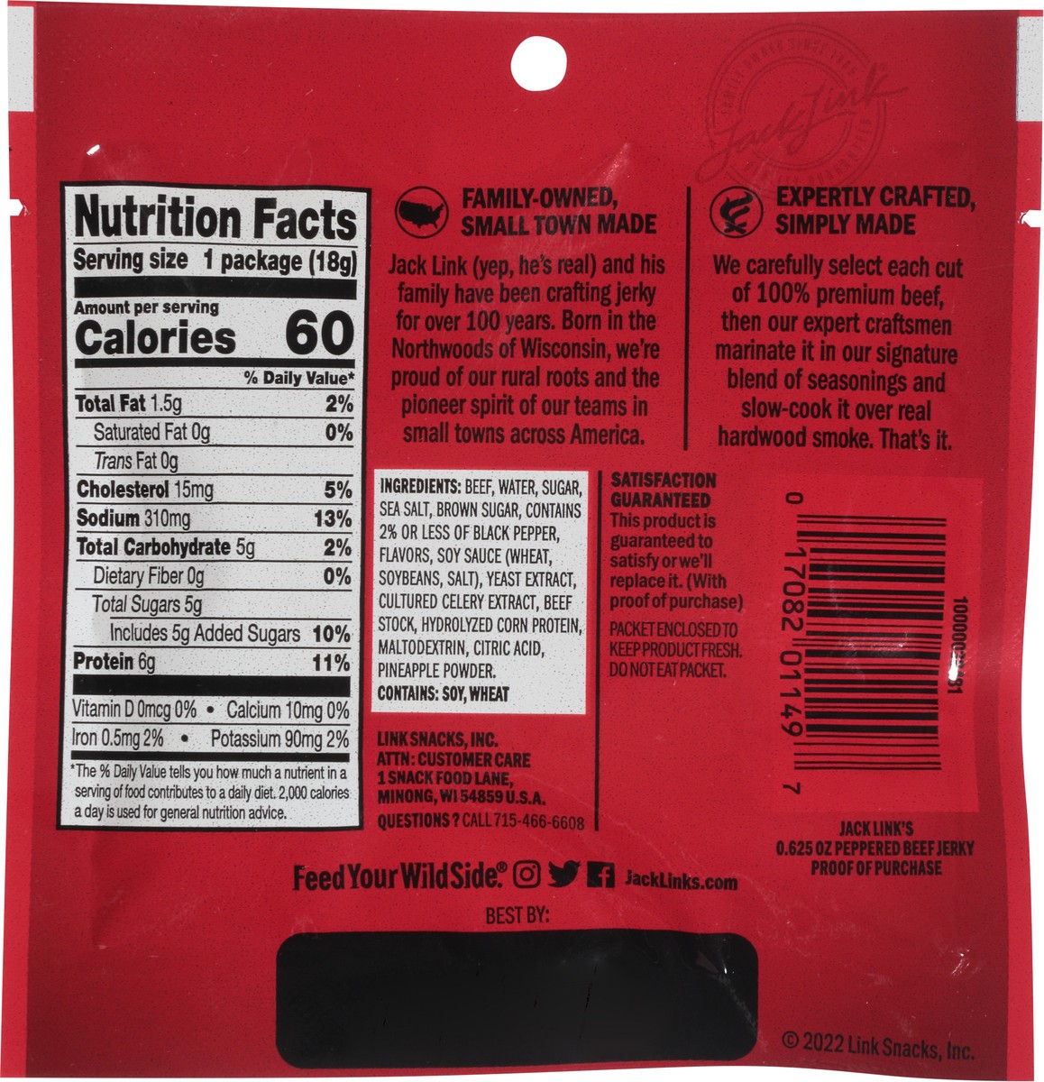 slide 2 of 14, Jack Links Peppered Beef Jerky 0.62 Ounces 1 Each, 0.6 oz