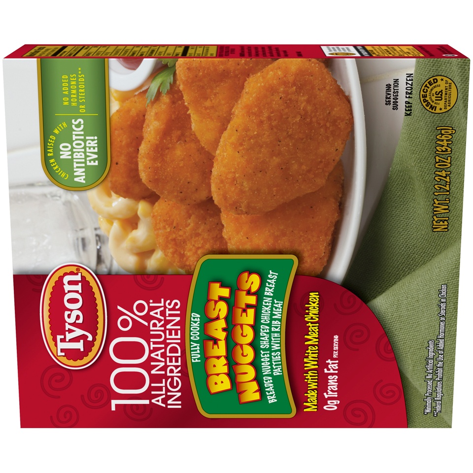 slide 4 of 6, Tyson Fully Cooked Breast Nuggets, 12.24 oz