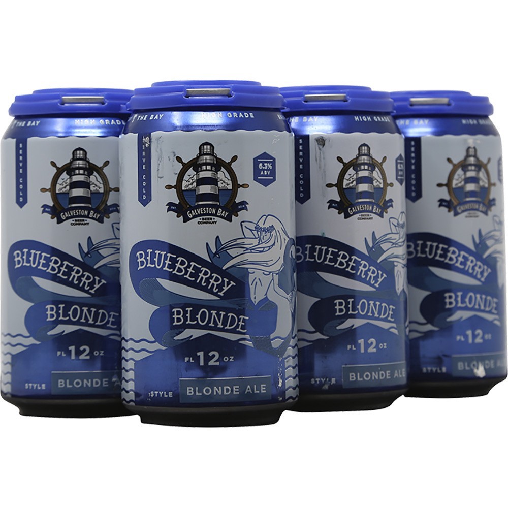 slide 1 of 1, Galveston Bay Blueberry Blonde - Cans, 6 ct; 12 oz