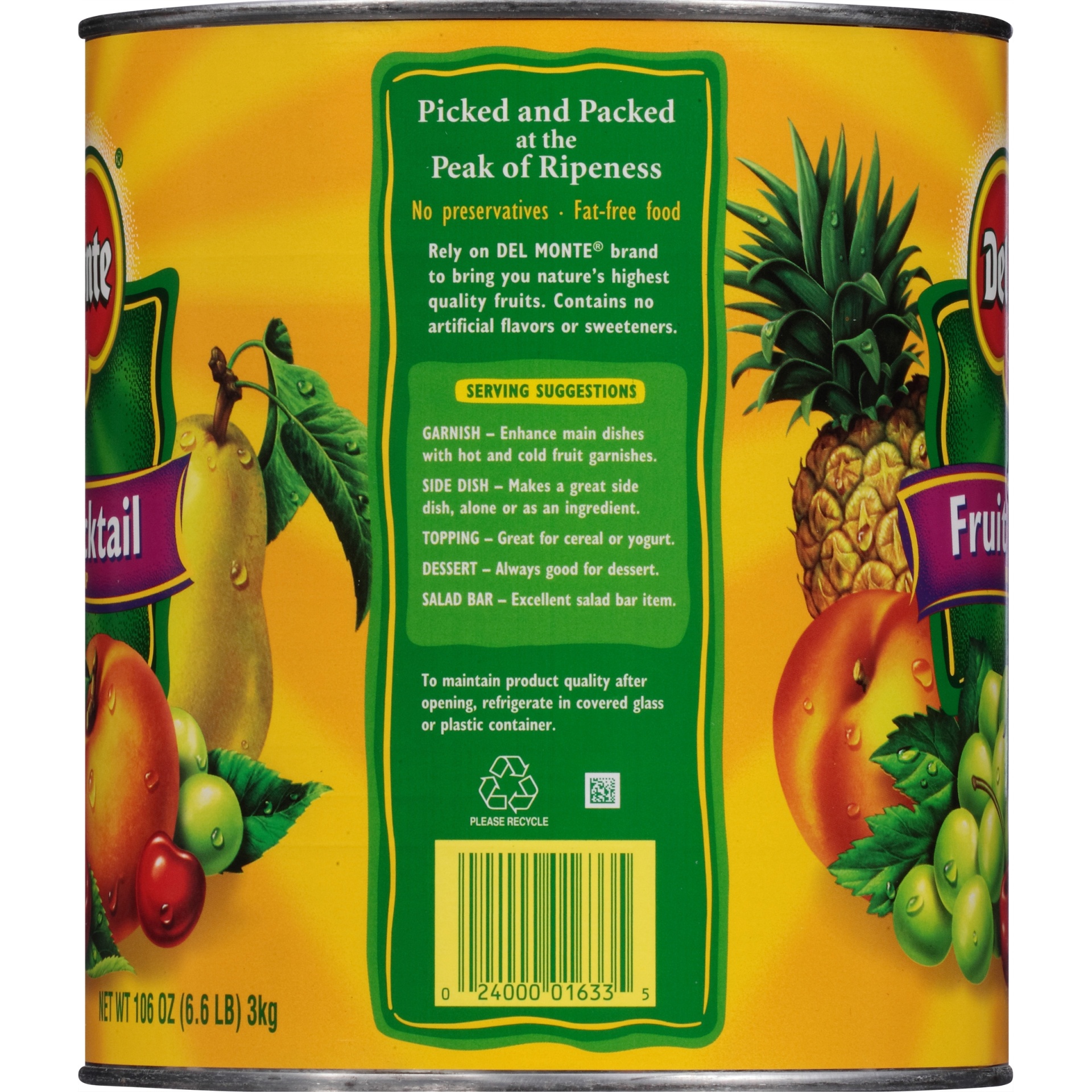 slide 3 of 6, Del Monte Fruit Cocktail 106 oz, 106 oz