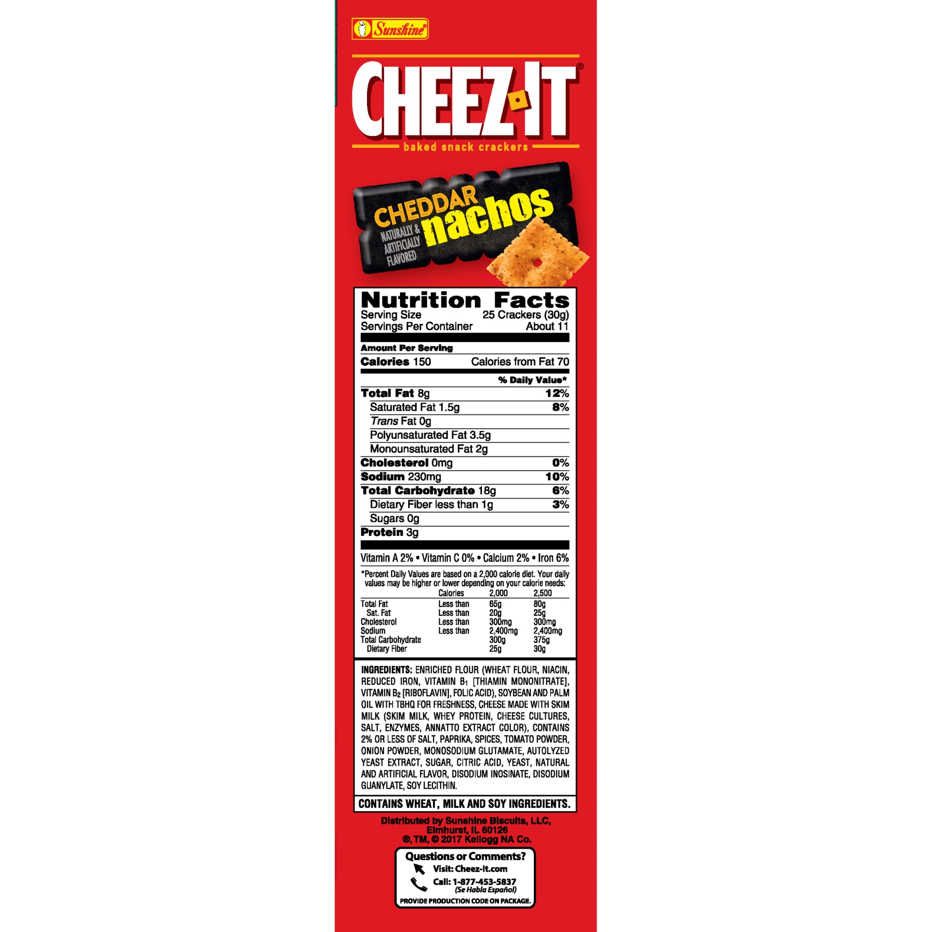 slide 4 of 7, Cheez-It Cheddar Nachos Baked Snack Crackers, 12.4 oz