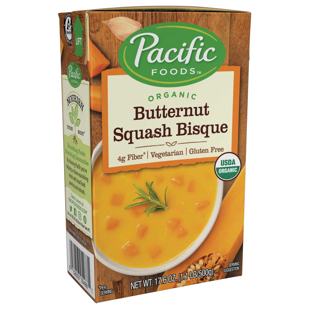slide 1 of 1, Pacific Foods Organic Butternut Squash Bisque, 17.6 oz