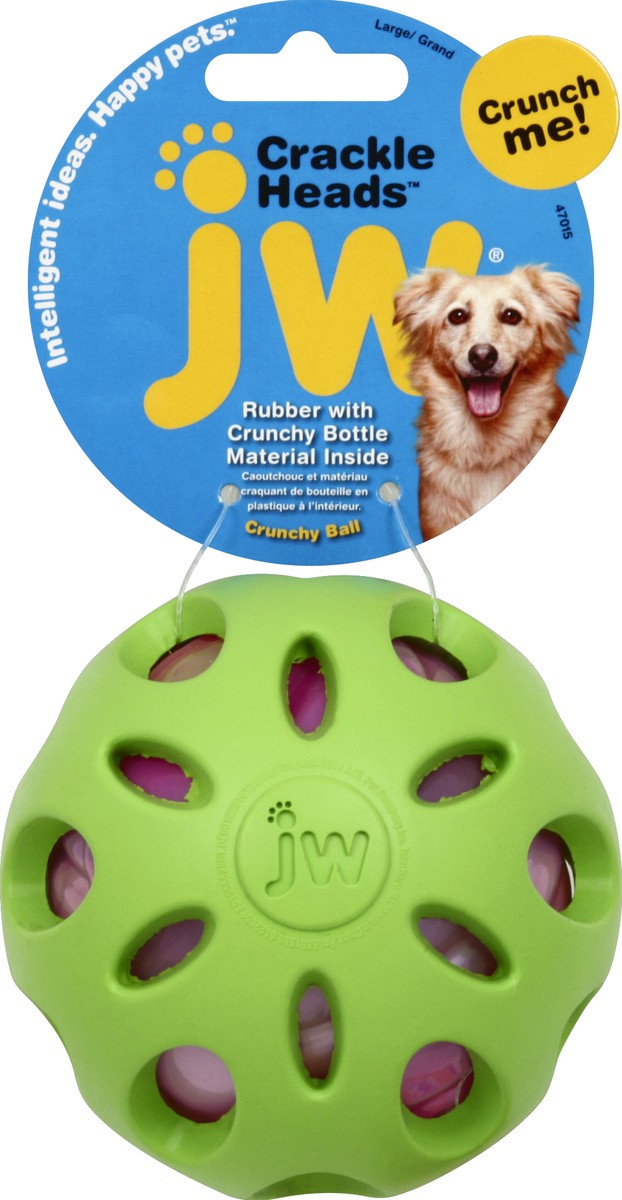 slide 2 of 2, JW Crackle Heads Crackle Ball Dog Toy, 1 ct