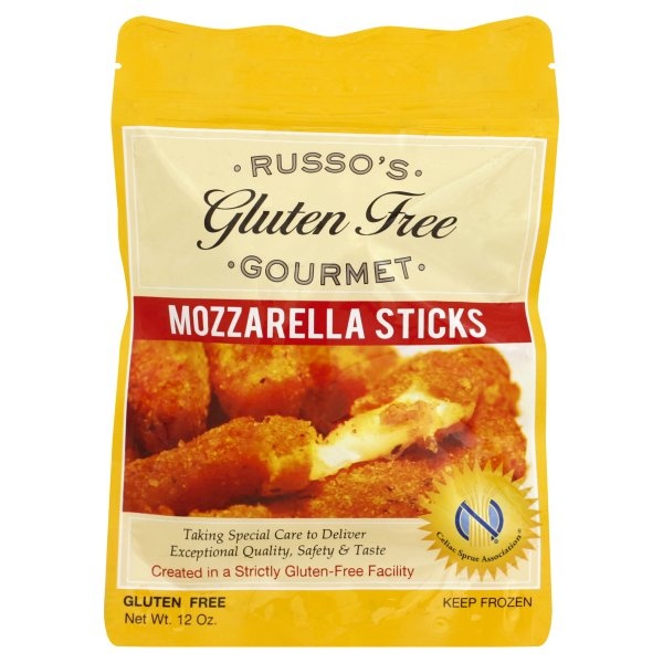 slide 1 of 5, Russos Gluten Free Gourmet Mozzarella Sticks 12 oz, 12 oz