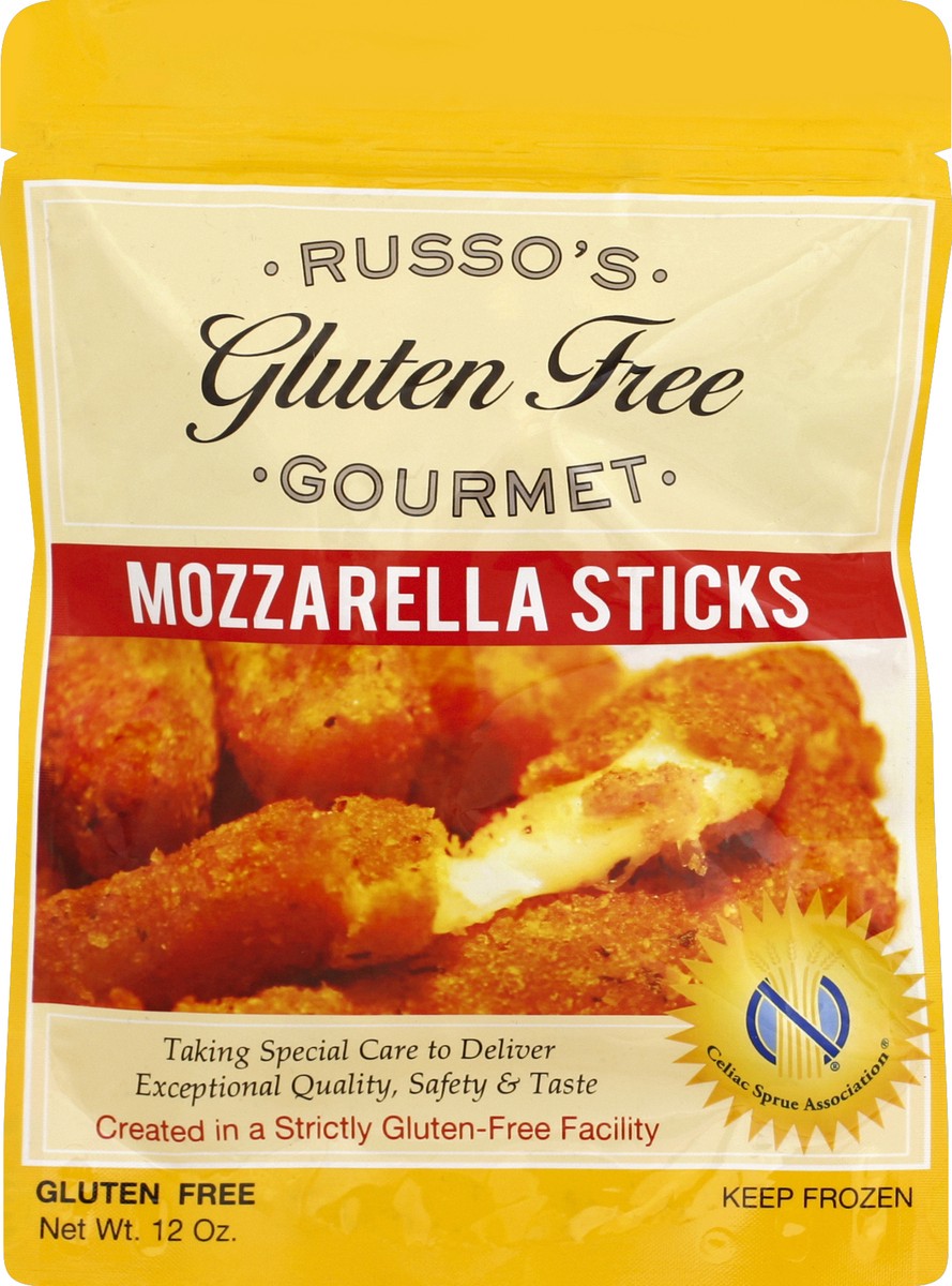 slide 5 of 5, Russos Gluten Free Gourmet Mozzarella Sticks 12 oz, 12 oz