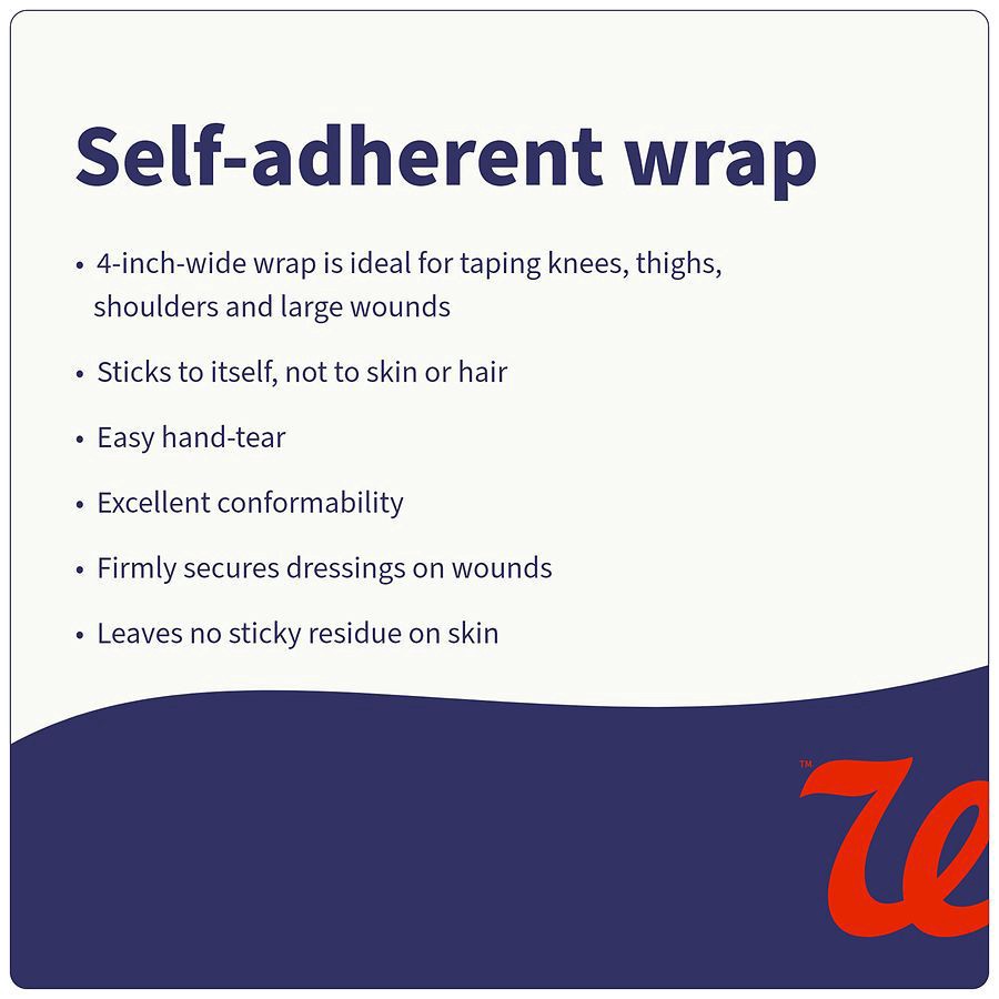 slide 3 of 5, Walgreens Self-Adherent Wrap 4 inch, 1 ct
