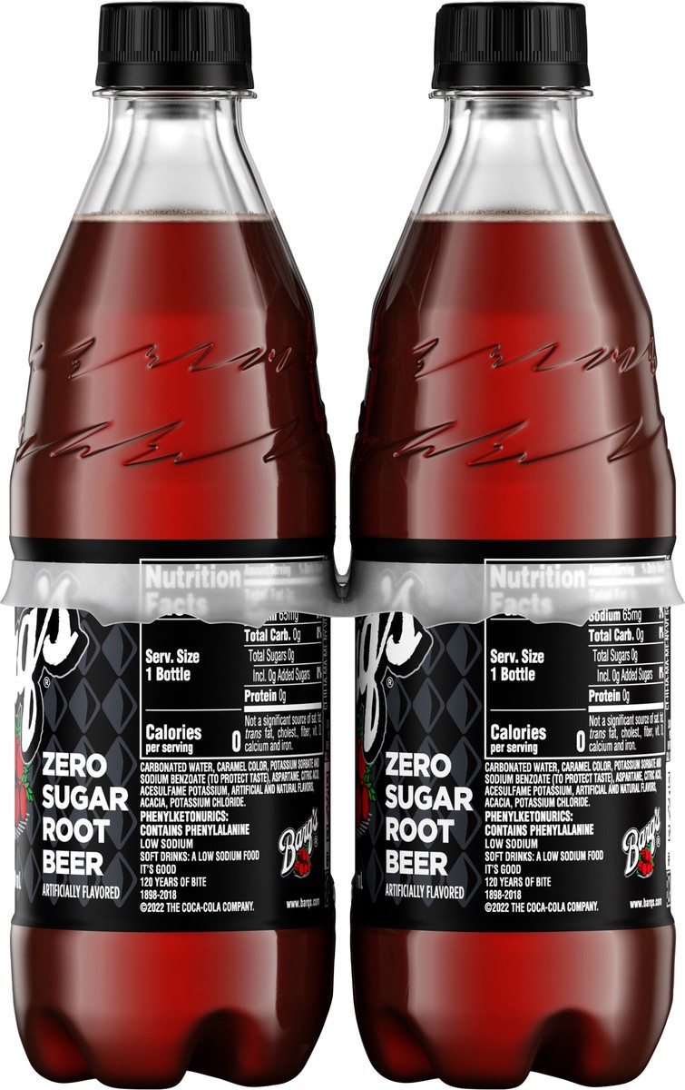 slide 4 of 14, Barq's Zero Sugar Root Beer Bottles- 6 ct, 6 ct