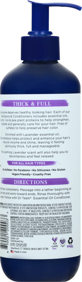 slide 3 of 12, Dr. Teal's Lavender Thick & Full Shampoo 16 oz, 16 oz