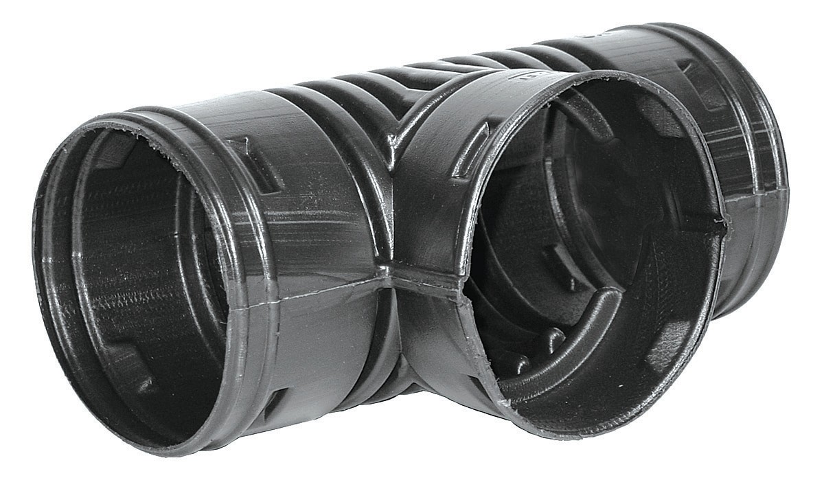 slide 1 of 6, ADS 6-in x 6-in 90-Degree Corrugated Tee Fittings, 1 ct