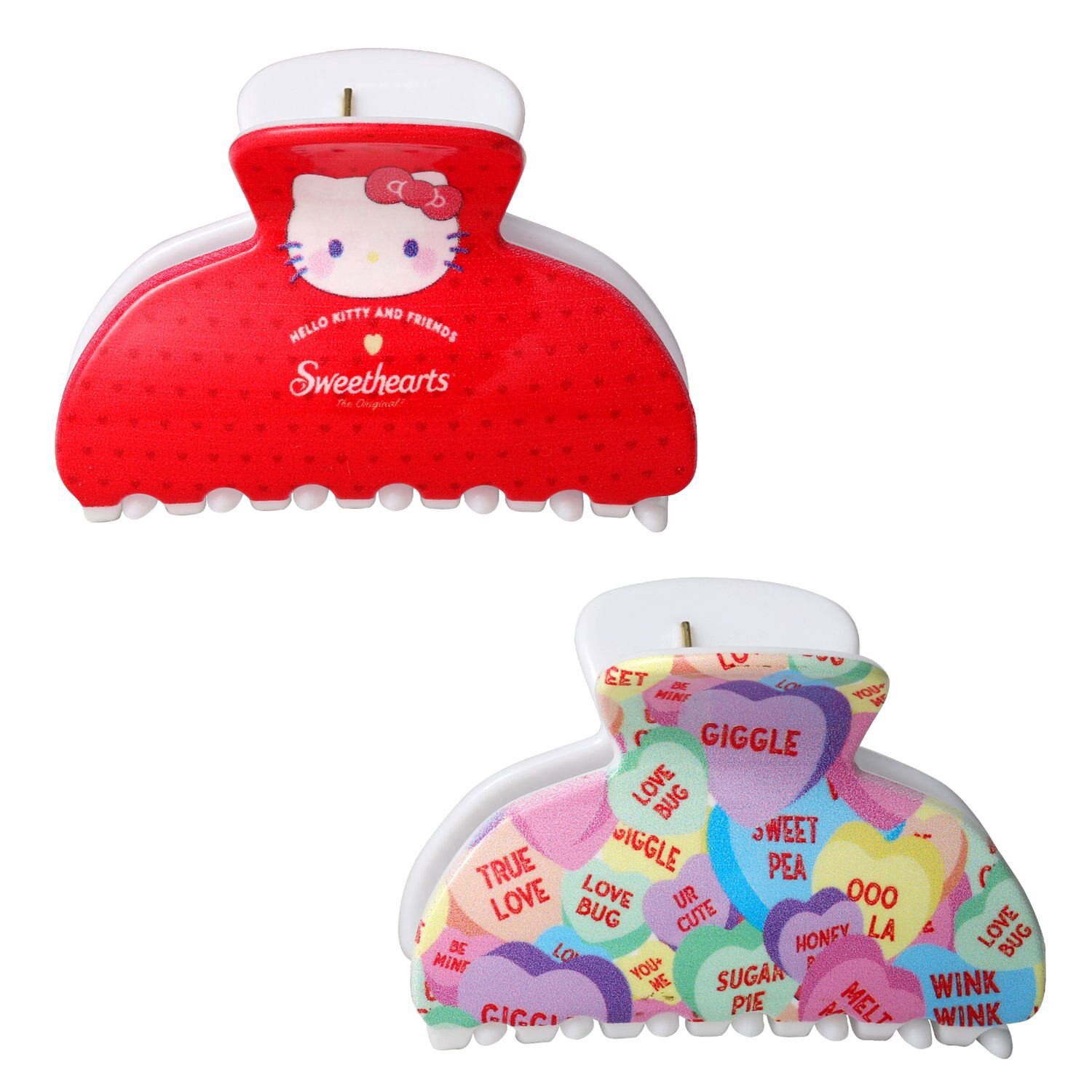 slide 2 of 3, Hello Kitty & Friends Valentine's Day Sweethearts Claw Clip Set, 2 ct, 2 ct